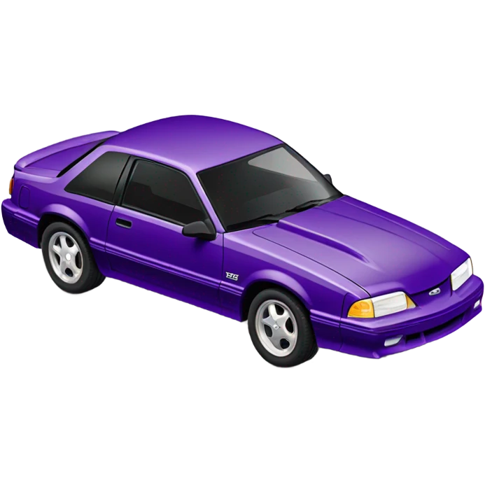 1993 purple Foxbody Mustang 2 door sedan emoji