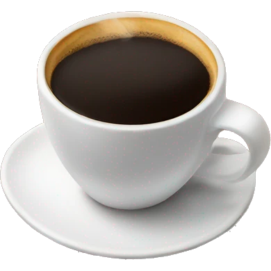 Hot coffee black  emoji