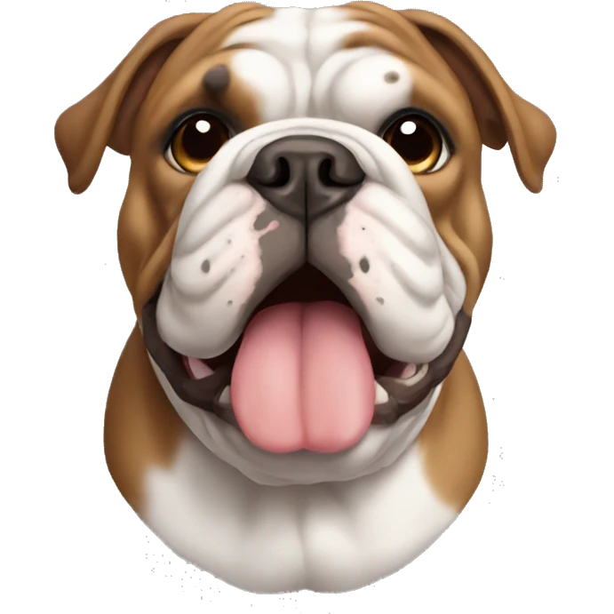 brown english bulldog  emoji