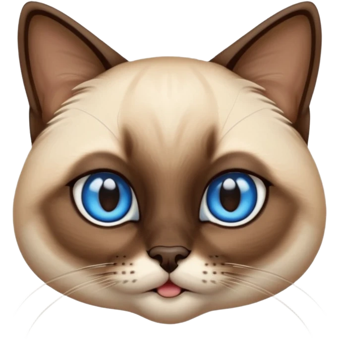 
Siamese cat face long hair emoji