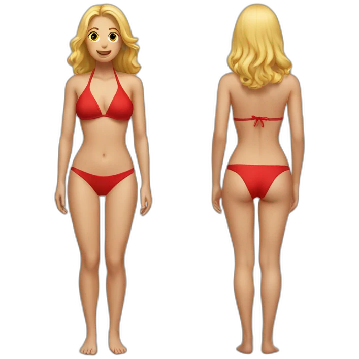 Red bikini emoji