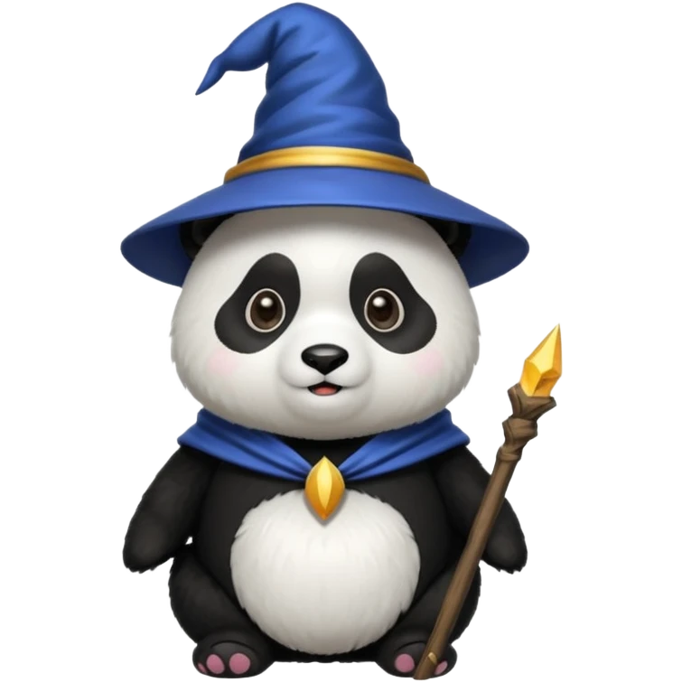 Chcę Pandę która ma czapkę czarownika i która jest kolorach biało-czarnych emoji