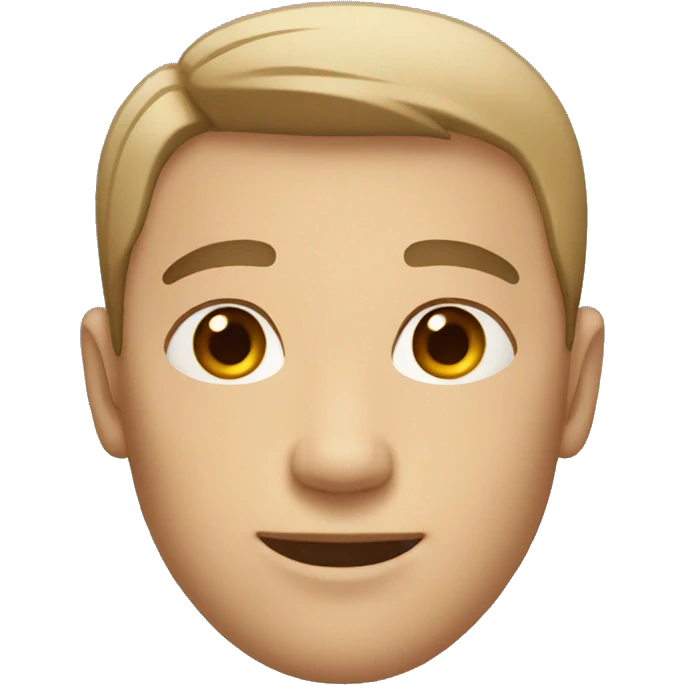 MEN with short hair and normal skin emoji