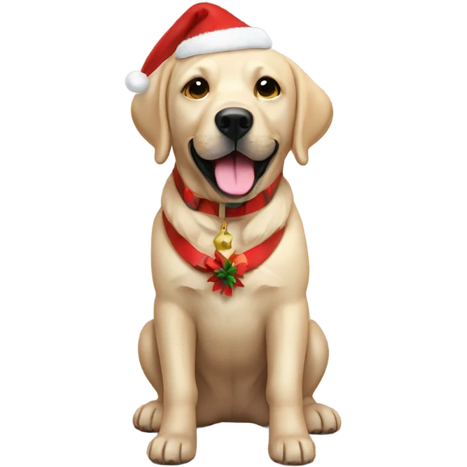 Merry Christmas Labrador emoji