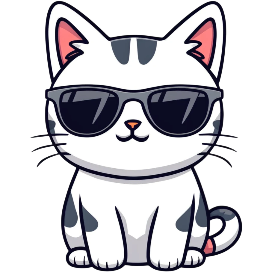 Cat with sunglasses emoji