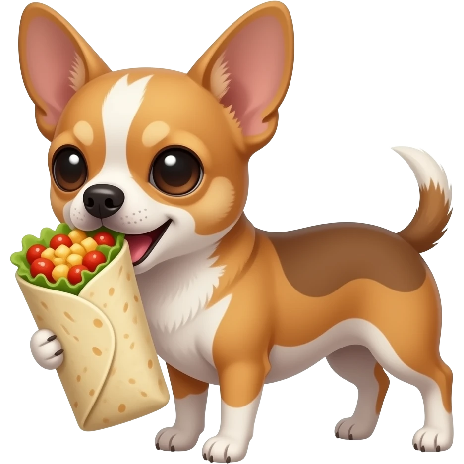 chihuahua eating burrito emoji
