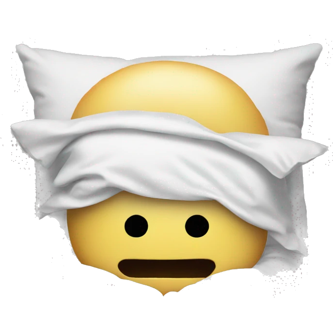 cartoon head buried in pillow emoji