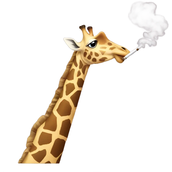 Giraffe smoking  emoji