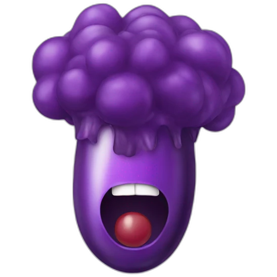Exploding Head eggplant emoji emoji