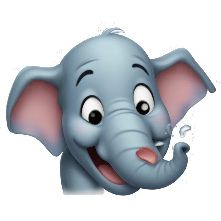 ecstatic elephant laughing with tears emoji