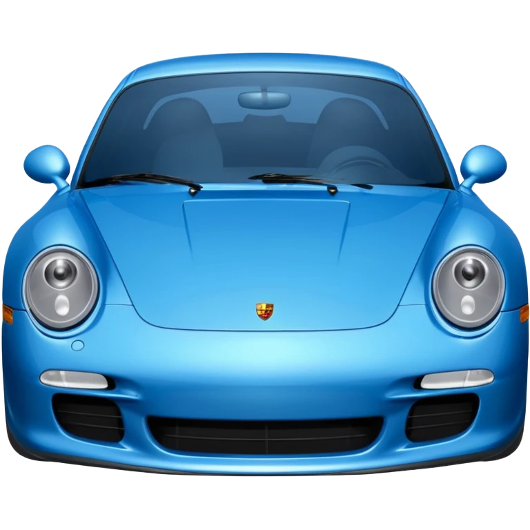 2004 blue porsche carrera with eyes on windshield emoji