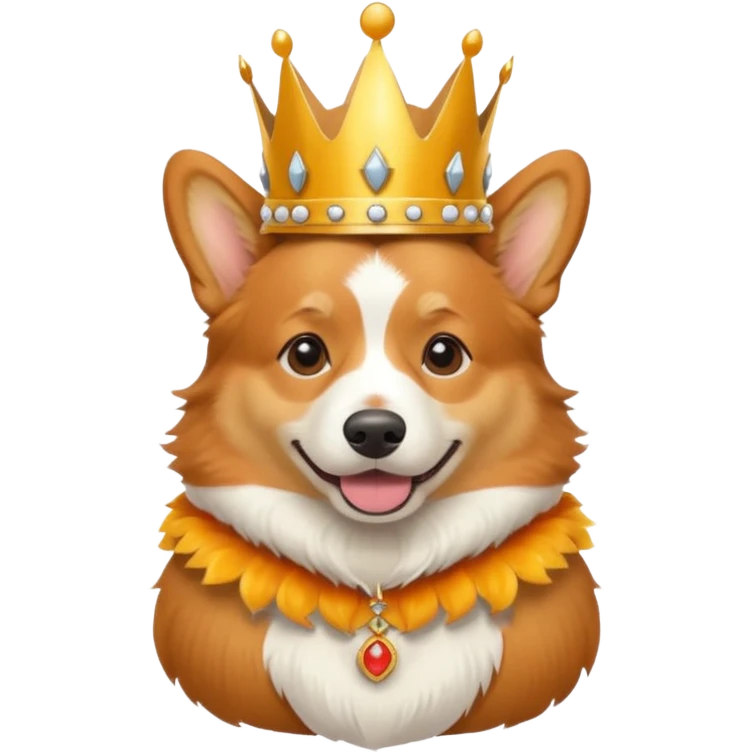 Corgi with crown emoji