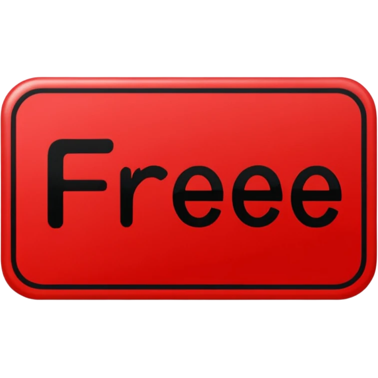 یه استیکر بساز با کلمه رایگان قرمز رنگ emoji