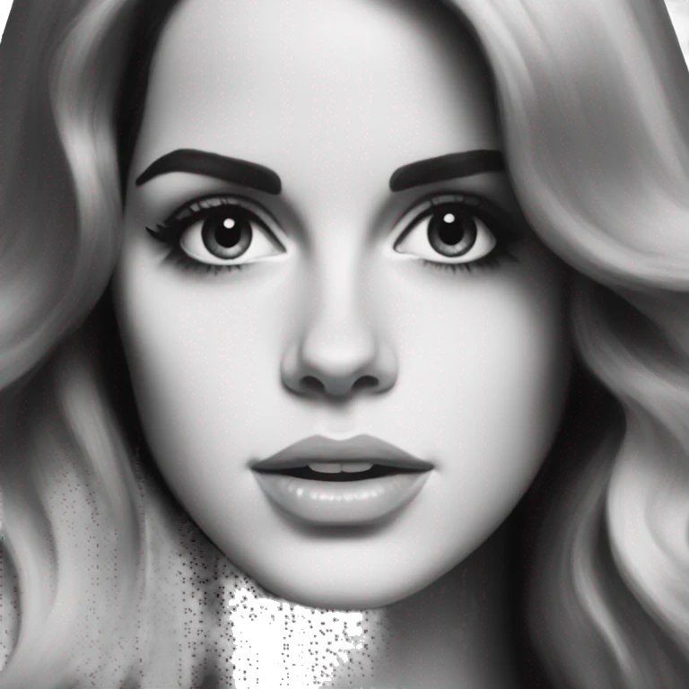 lana del rey black & white emoji