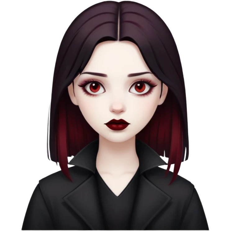 Goth girl red dark emoji