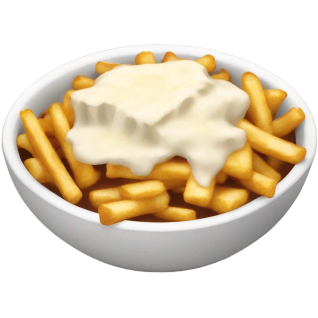 A bowl of poutine  emoji