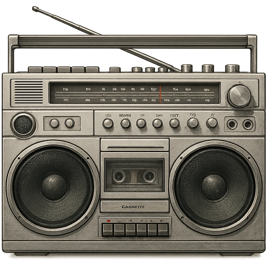 A boombox column emoji