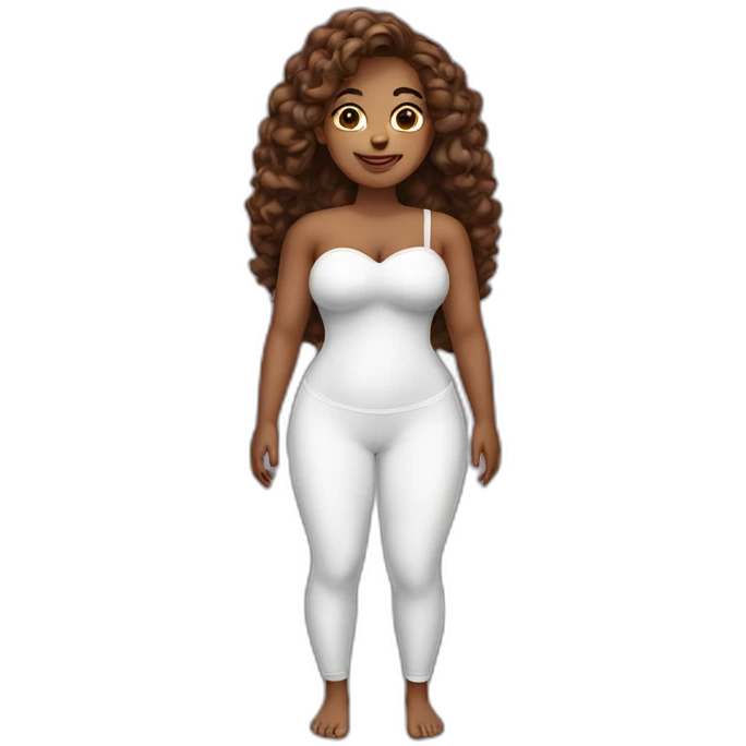 voluptuous girl before dressing emoji