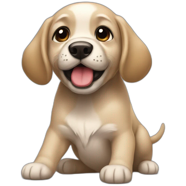 Perrito negro mandando besos emoji