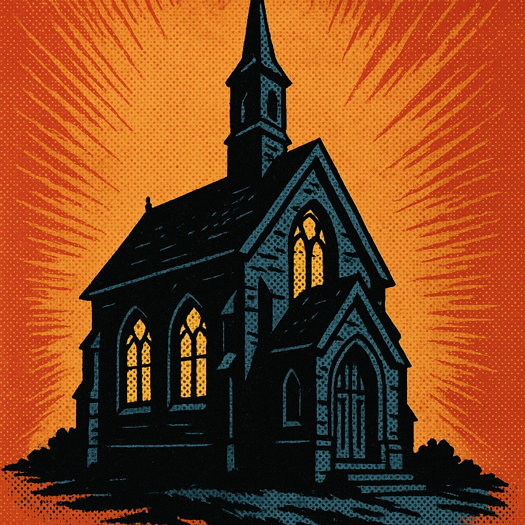 gothic object, bold lines and shadows, old school comic book style emoji