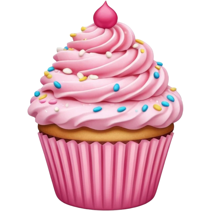 Cupcake with pink icing emoji