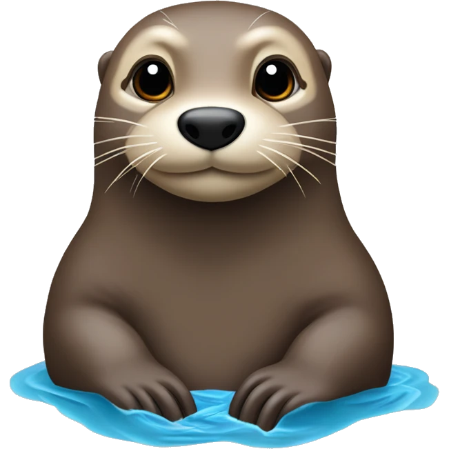 Loutre paresseuse sur ledosavec un gros ventre  emoji