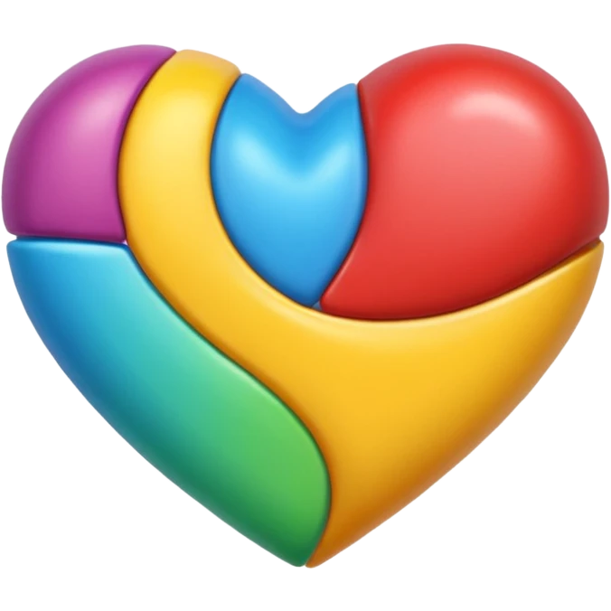 Cœur, multicolore emoji