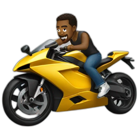 man riding in lambo emoji