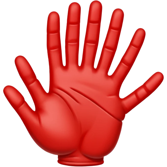 Red hand emoji