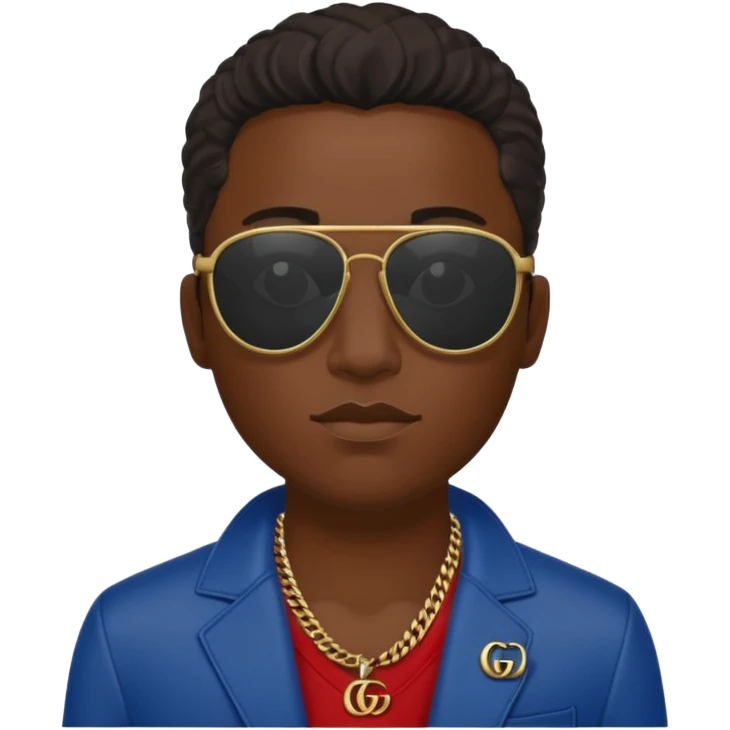Gucci shades on black man emoji