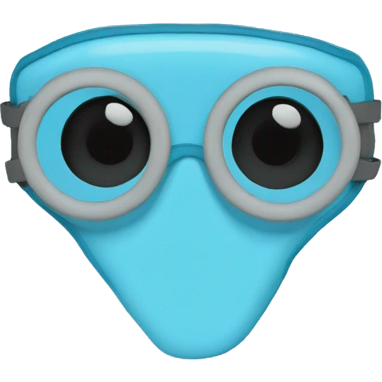 Snorkel eye mask light blue emoji