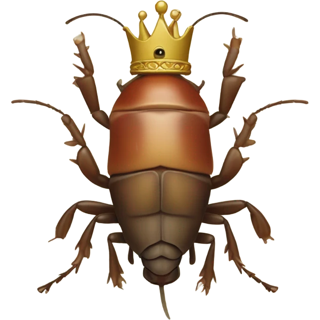 Cockroach with crown emoji