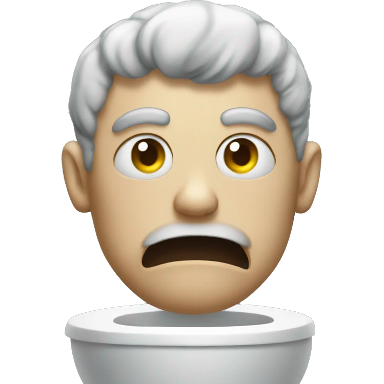 Mean head coming out of toilet emoji