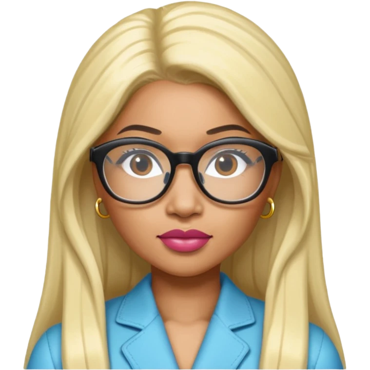Rapper Nicki Minaj wear glasses emoji