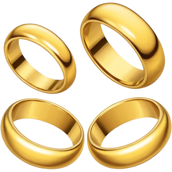 vier gleiche Eheringe emoji
