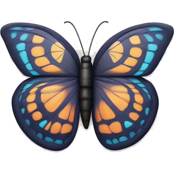 A butterfly with a target emoji