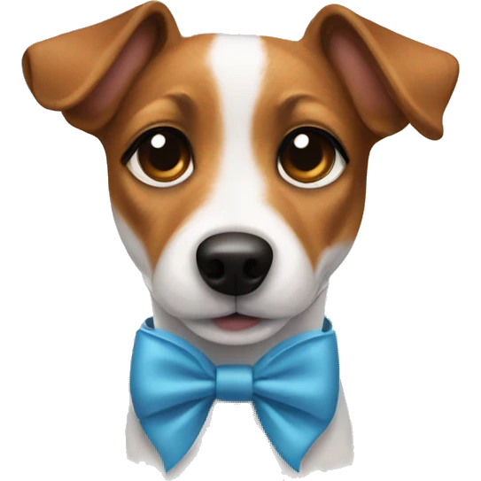 Jack russel wearing a bow  emoji