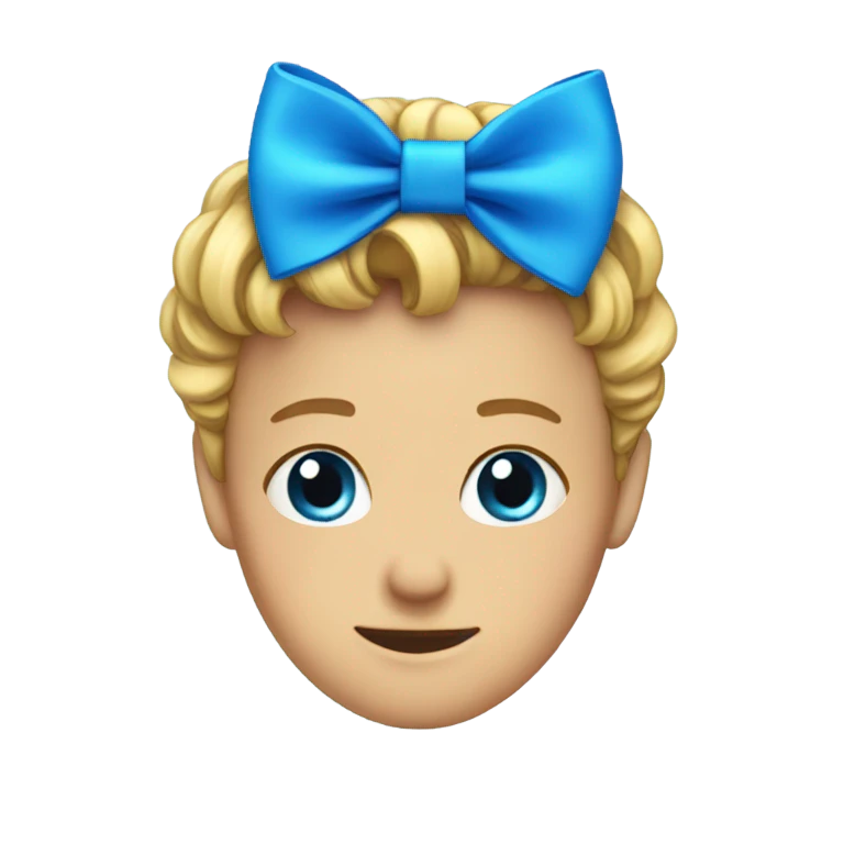 Blue bow emoji