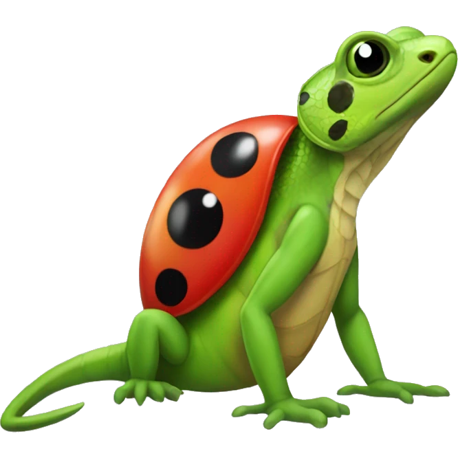 lizard and ladybug morph emoji