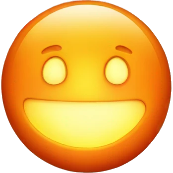 Glowing orange orb emoji