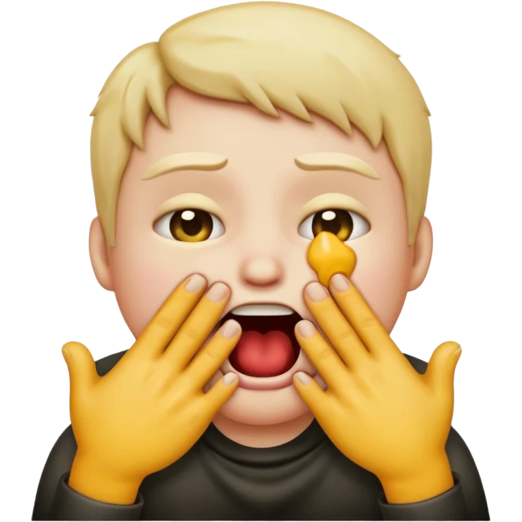 Emoji choking it self with hands emoji