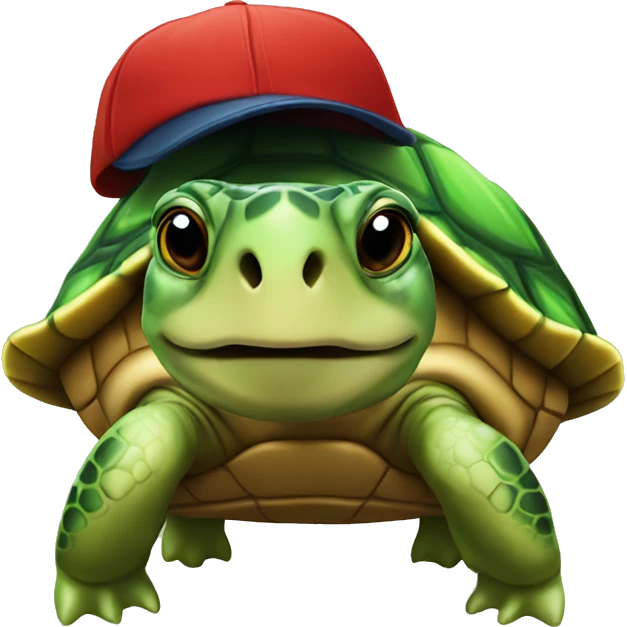 Turtle with a cap upside down emoji