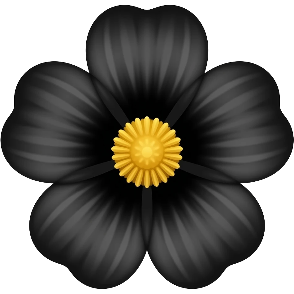 Flowers black emoji