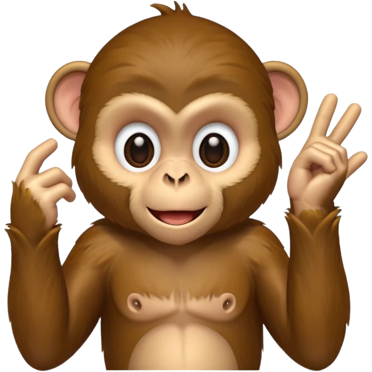 Monkey flipping off the camera emoji