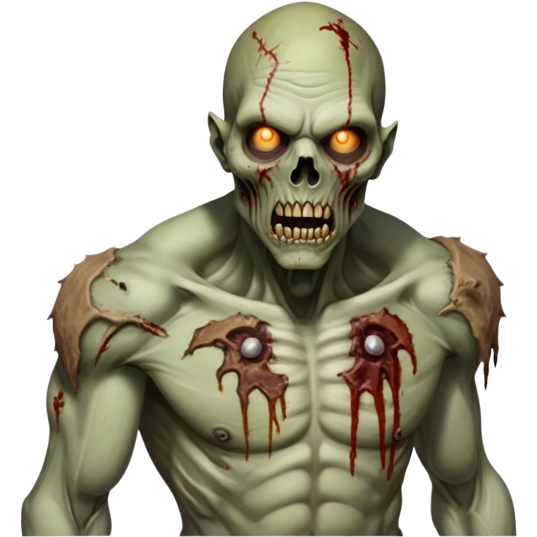 Cinematic Realistic WoW undead friendly zombie Portrait, captured in a fierce, battle-ready stance, muscles taut beneath his tattered, earth-toned attire. His decayed, pallid skin and glowing eyes are rendered with intense lifelike detail and dynamic lighting, high shine, embodying the raw, relentless fury of an undead friendly zombie in the heat of combat. emoji