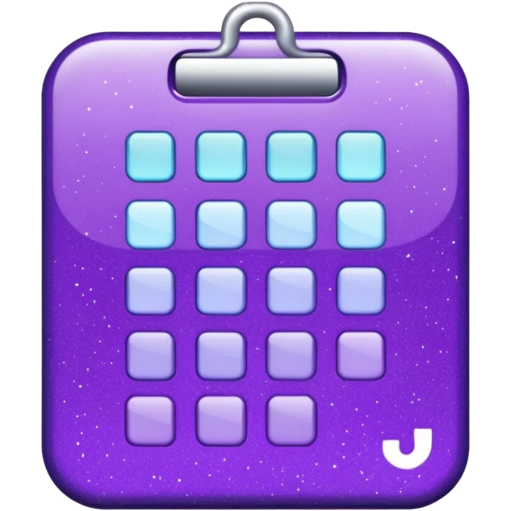 Glitter Purple and Cian spreadsheet emoji