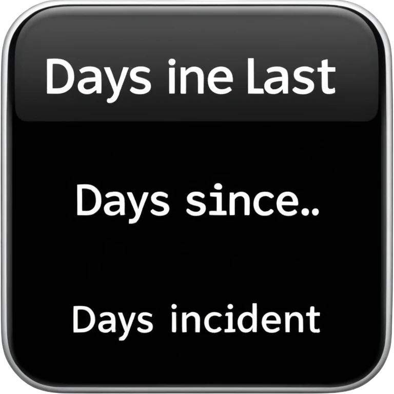days since last incident emoji