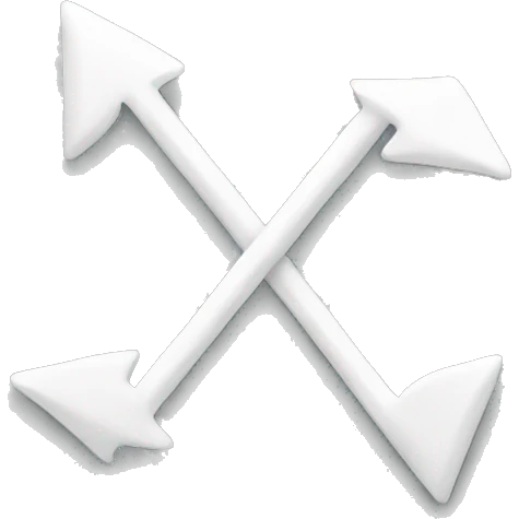 white handwritten arrows emoji