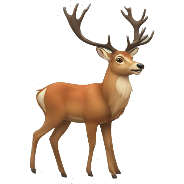 Red deer in tv emoji