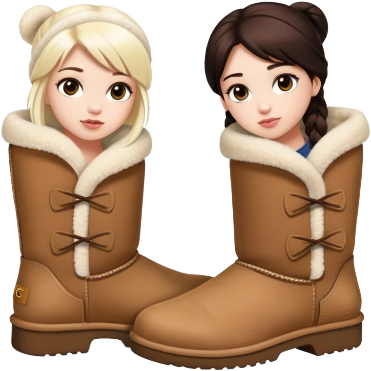 girls wearing ugg emoji